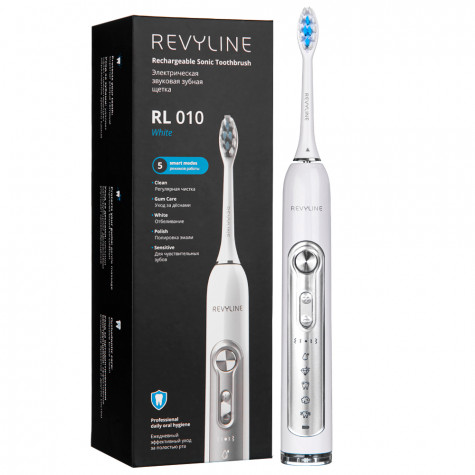 Электрическая звуковая зубная щётка Revyline RL 010 White и по всей Беларуси в интернет-магазине Revyline.by