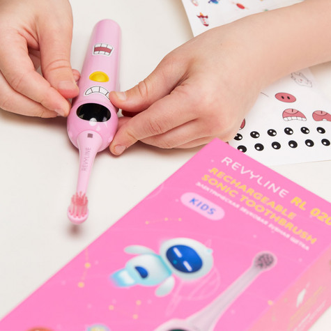 Электрическая звуковая зубная щётка Revyline RL 020 Kids, Pink и по всей Беларуси в интернет-магазине Revyline.by