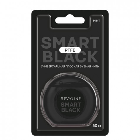 Зубная нить вощеная Revyline PTFE Black Edition, мятная, 50 м и по всей Беларуси в интернет-магазине Revyline.by