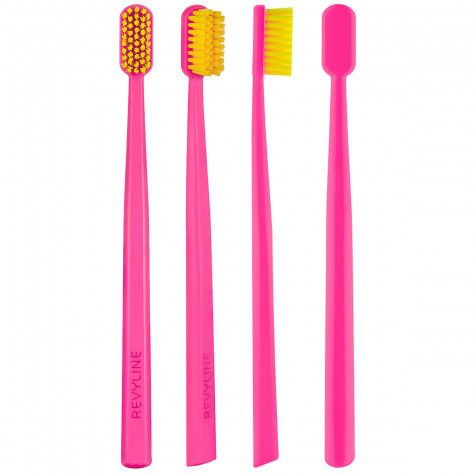 Зубная щетка Revyline SM6000 Ortho розовая - желтая, мягкая и по всей Беларуси в интернет-магазине Revyline.by