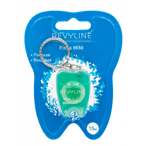 Зубная нить вощеная Revyline floss mini, 15 m, зеленая и по всей Беларуси в интернет-магазине Revyline.by