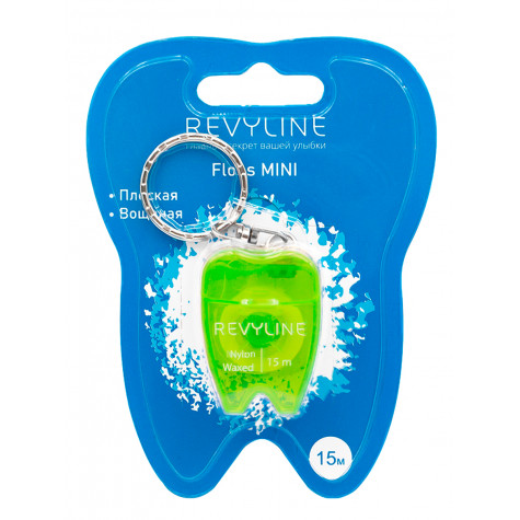 Зубная нить вощеная Revyline floss mini, 15 m, салатовая и по всей Беларуси в интернет-магазине Revyline.by