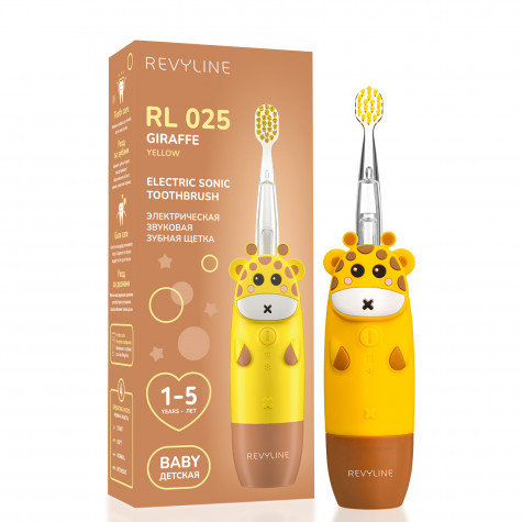 Электрическая звуковая зубная щётка Revyline RL 025 Baby, Yellow и по всей Беларуси в интернет-магазине Revyline.by