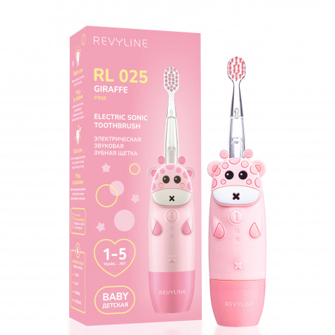 Электрическая звуковая зубная щётка Revyline RL 025 Baby, Pink и по всей Беларуси в интернет-магазине Revyline.by