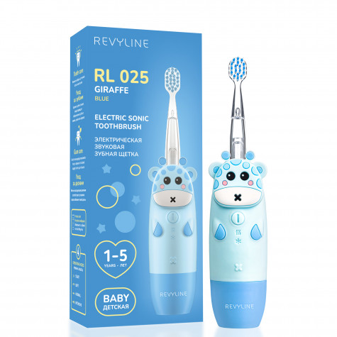 Электрическая звуковая зубная щётка Revyline RL 025 Baby, Blue и по всей Беларуси в интернет-магазине Revyline.by