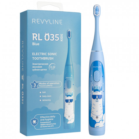 Электрическая звуковая зубная щётка Revyline RL 035 Kids, light Blue и по всей Беларуси в интернет-магазине Revyline.by