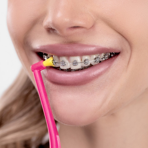 Зубная щетка Revyline SM1000 Single, монопучковая, розовая - желтая и по всей Беларуси в интернет-магазине Revyline.by