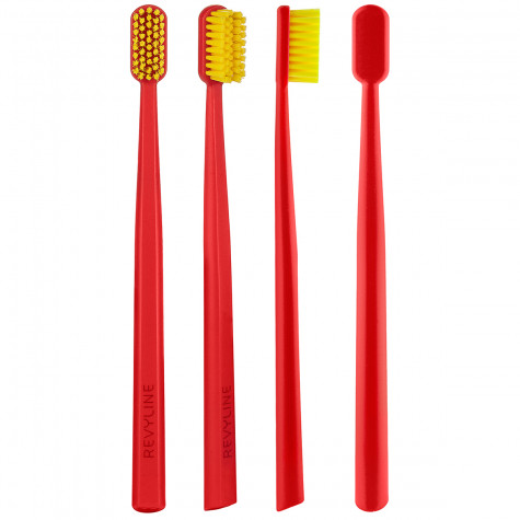 Зубная щетка Revyline SM6000 Ortho красная - желтая, мягкая и по всей Беларуси в интернет-магазине Revyline.by