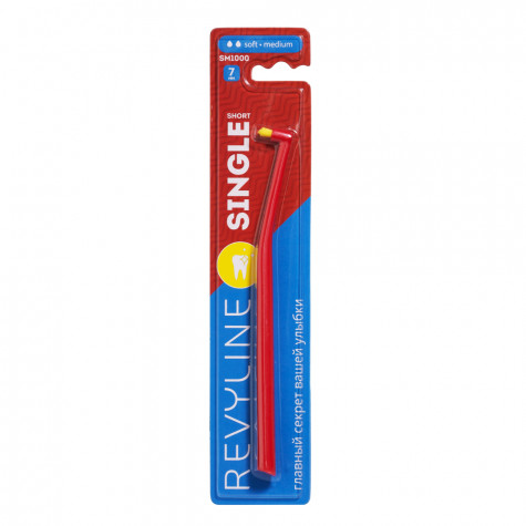 Зубная щетка Revyline SM1000 Single, монопучковая, красная - желтая и по всей Беларуси в интернет-магазине Revyline.by
