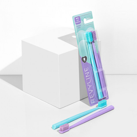 Набор зубных щеток Revyline SM6000 DUO Mint + Violet и по всей Беларуси в интернет-магазине Revyline.by