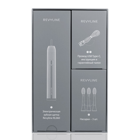 Электрическая звуковая зубная щётка Revyline RL 060, белая и по всей Беларуси в интернет-магазине Revyline.by