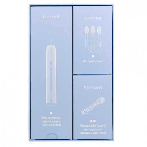 Электрическая звуковая зубная щётка Revyline RL 060, голубая и по всей Беларуси в интернет-магазине Revyline.by