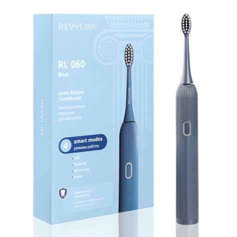 Электрическая звуковая зубная щётка Revyline RL 060, голубая и по всей Беларуси в интернет-магазине Revyline.by