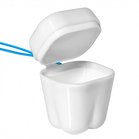 Контейнер Revyline для молочных зубов "Зубик" QT-122, белый - голубой и по всей Беларуси в интернет-магазине Revyline.by