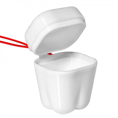 Контейнер Revyline для молочных зубов "Зубик" QT-122, белый - красный и по всей Беларуси в интернет-магазине Revyline.by