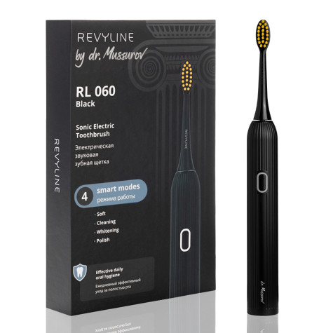Электрическая звуковая зубная щётка Revyline RL 060 Black by Dr. Mussurov и по всей Беларуси в интернет-магазине Revyline.by