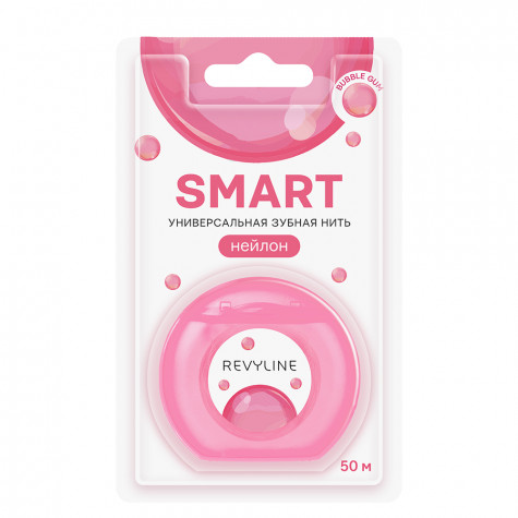 Зубная нить Revyline нейлон, вощеная, Bubble Gum, 50 м и по всей Беларуси в интернет-магазине Revyline.by
