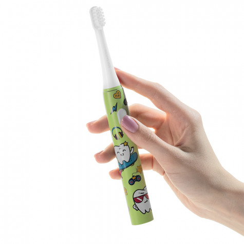 Электрическая звуковая зубная щётка Revyline RL 050 Kids, Green и по всей Беларуси в интернет-магазине Revyline.by