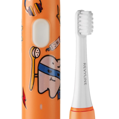 Электрическая звуковая зубная щётка Revyline RL 050 Kids, Orange и по всей Беларуси в интернет-магазине Revyline.by
