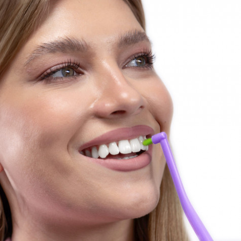 Зубная щетка Revyline SM1000 Single Long 9mm,  монопучковая, фиолетовая - салатовая и по всей Беларуси в интернет-магазине Revyline.by