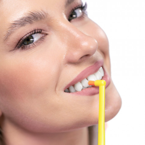 Зубная щетка Revyline SM1000 Single Long 9mm,  монопучковая, салатовая - оранжевая и по всей Беларуси в интернет-магазине Revyline.by