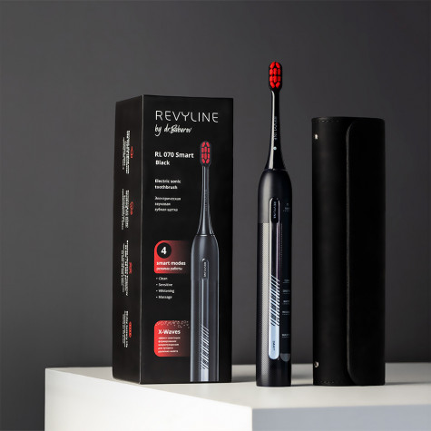 Электрическая звуковая зубная щётка Revyline RL 070 Black by Dr. Baburov и по всей Беларуси в интернет-магазине Revyline.by