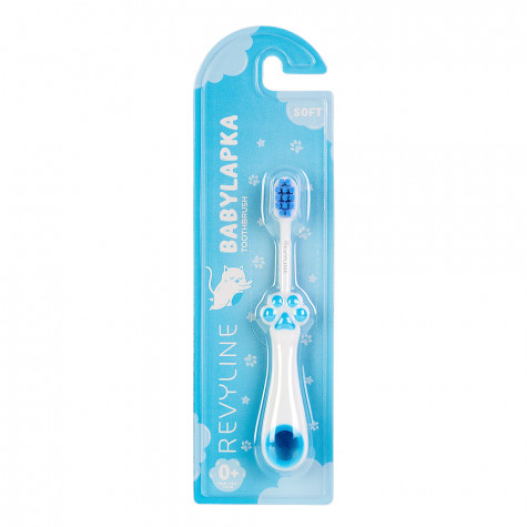 Детская зубная щетка Revyline BabyLapka, от 0 лет, голубая и по всей Беларуси в интернет-магазине Revyline.by