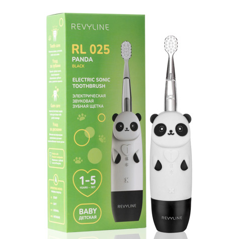 Электрическая звуковая зубная щетка Revyline RL 025 Panda, черная и по всей Беларуси в интернет-магазине Revyline.by