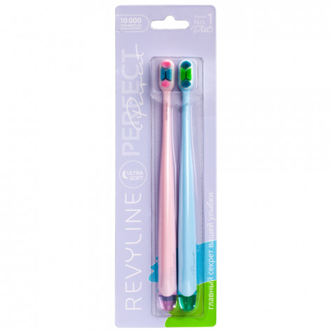 Набор зубных щеток Revyline Perfect 10000 DUO, Pink + Light Blue и по всей Беларуси в интернет-магазине Revyline.by