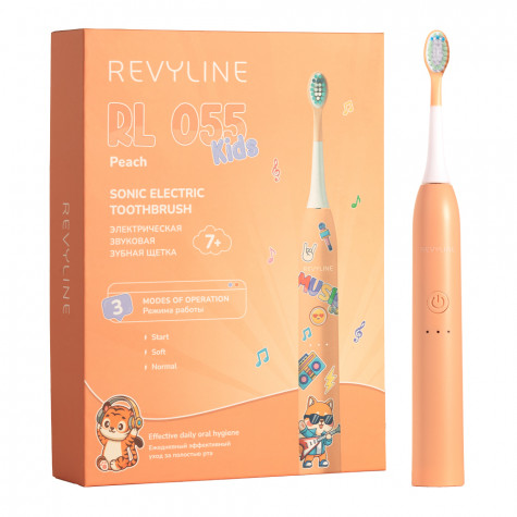 Электрическая зубная щетка Revyline RL 055 Kids, Peach и по всей Беларуси в интернет-магазине Revyline.by