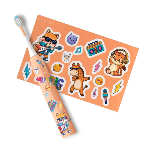Электрическая зубная щетка Revyline RL 055 Kids, Peach и по всей Беларуси в интернет-магазине Revyline.by
