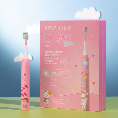 Электрическая зубная щетка Revyline RL 055 Kids, Pink и по всей Беларуси в интернет-магазине Revyline.by