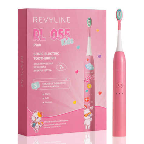 Электрическая зубная щетка Revyline RL 055 Kids, Pink и по всей Беларуси в интернет-магазине Revyline.by
