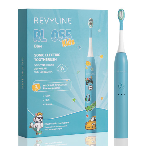 Электрическая зубная щетка Revyline RL 055 Kids, Light Blue и по всей Беларуси в интернет-магазине Revyline.by