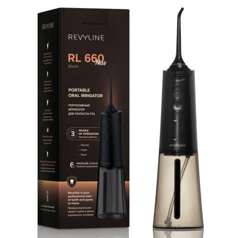 Портативный ирригатор Revyline RL 660 New, Black и по всей Беларуси в интернет-магазине Revyline.by