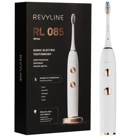 Электрическая звуковая зубная щётка Revyline RL 085 White и по всей Беларуси в интернет-магазине Revyline.by
