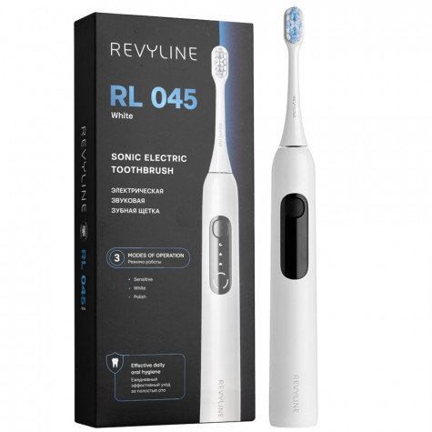 Электрическая звуковая зубная щётка Revyline RL 045 White и по всей Беларуси в интернет-магазине Revyline.by