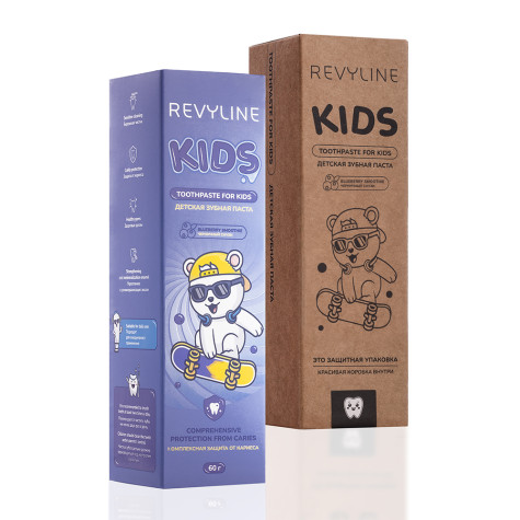 Зубная паста Revyline Kids Черника, 60 г и по всей Беларуси в интернет-магазине Revyline.by