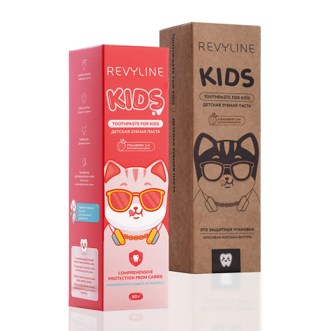 Зубная паста Revyline Kids Клубника, 60 г и по всей Беларуси в интернет-магазине Revyline.by