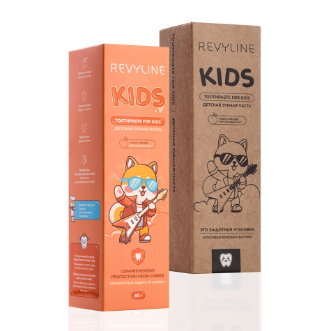 Зубная паста Revyline Kids Персик, 60 г и по всей Беларуси в интернет-магазине Revyline.by