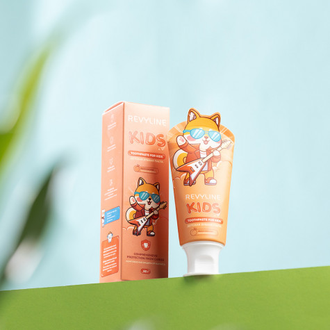 Зубная паста Revyline Kids Персик, 60 г и по всей Беларуси в интернет-магазине Revyline.by