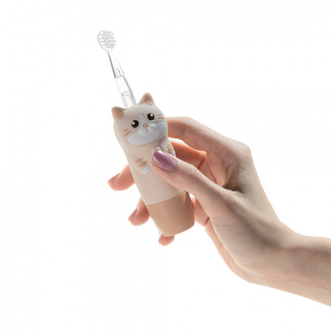 Электрическая звуковая зубная щётка Revyline RL 025 Baby Kitty, Beige и по всей Беларуси в интернет-магазине Revyline.by