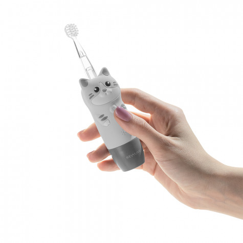 Электрическая звуковая зубная щётка Revyline RL 025 Baby Kitty, Grey и по всей Беларуси в интернет-магазине Revyline.by