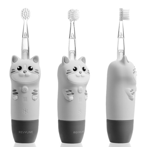 Электрическая звуковая зубная щётка Revyline RL 025 Baby Kitty, Grey и по всей Беларуси в интернет-магазине Revyline.by