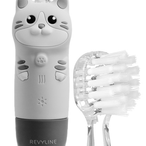 Электрическая звуковая зубная щётка Revyline RL 025 Baby Kitty, Grey и по всей Беларуси в интернет-магазине Revyline.by