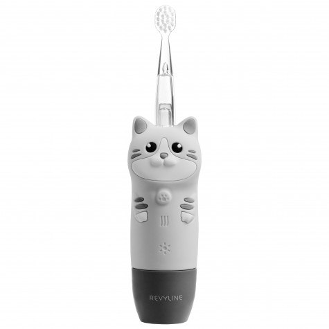 Электрическая звуковая зубная щётка Revyline RL 025 Baby Kitty, Grey и по всей Беларуси в интернет-магазине Revyline.by