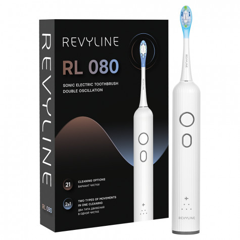 Электрическая звуковая зубная щётка Revyline RL 080 White и по всей Беларуси в интернет-магазине Revyline.by