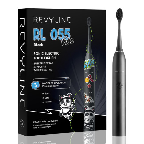 Электрическая зубная щетка Revyline RL 055 Kids, Black и по всей Беларуси в интернет-магазине Revyline.by