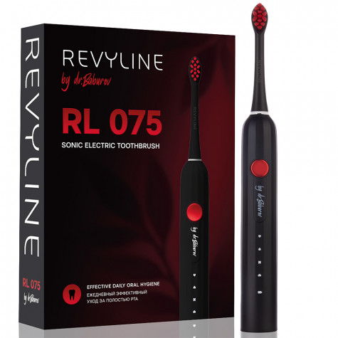 Электрическая звуковая зубная щётка Revyline RL 075 Black by Dr. Baburov и по всей Беларуси в интернет-магазине Revyline.by