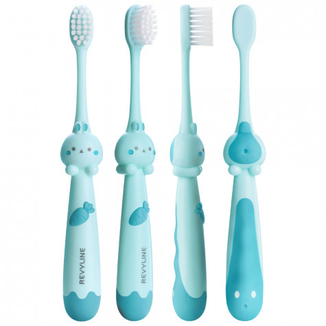 Набор зубных щеток Revyline Bunny Duo, от 3 лет, желтая и голубая и по всей Беларуси в интернет-магазине Revyline.by